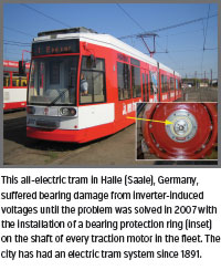 all-electric tram damage